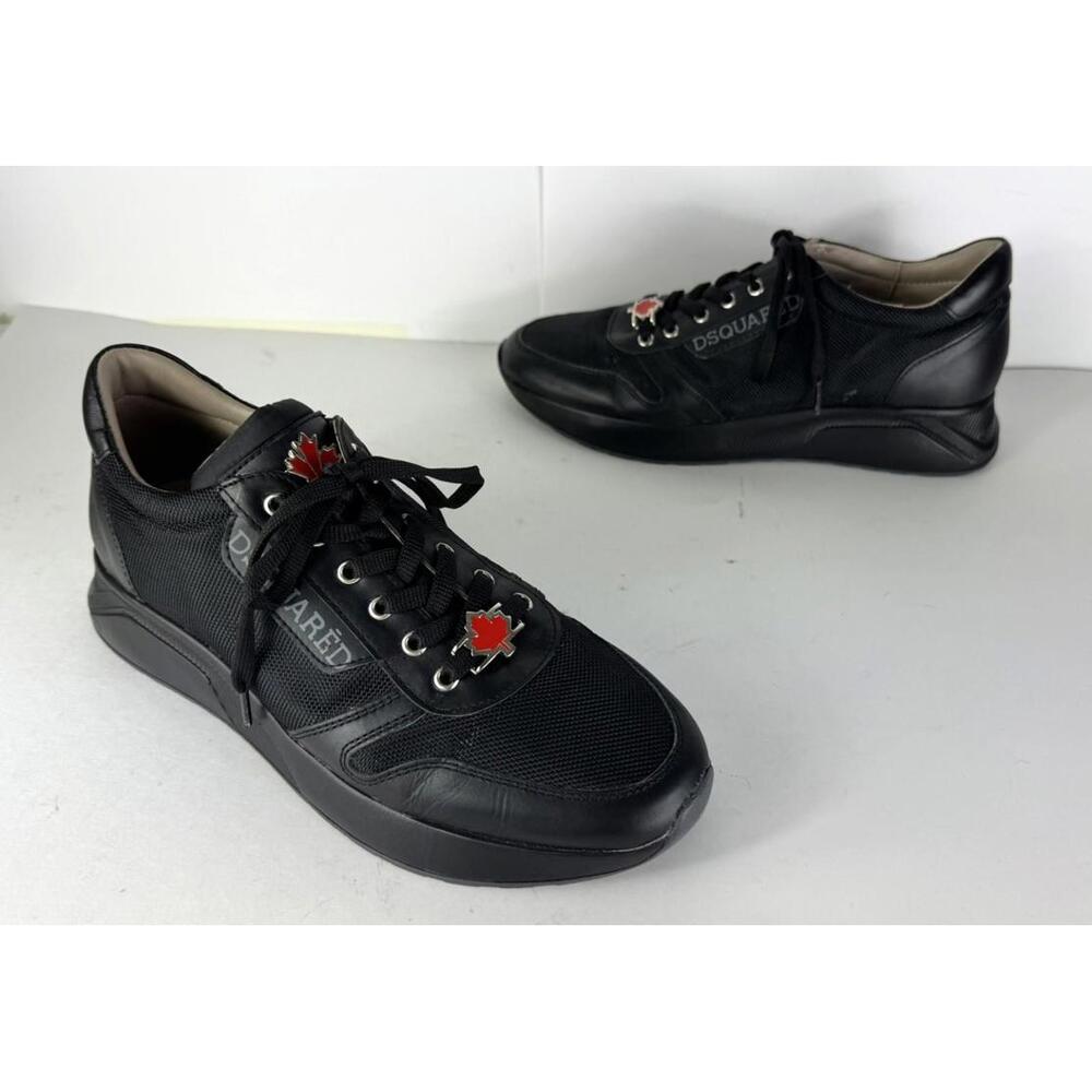 Dsquared Black Maple Leaf Canada Men's Sneaker EU 40 US 7.5